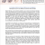 An Evidence Brief on Patient Adherence to treatment: Improving the use of P. vivax radical cure treatment in the Asia Pacific